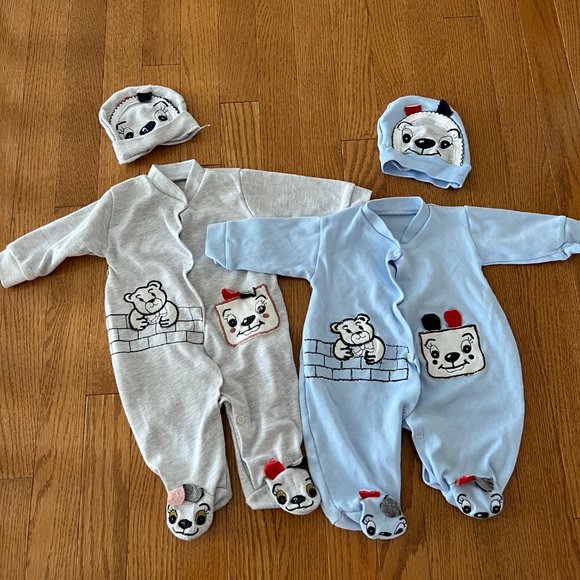 Set of 2 Sleepers with Hat - Picture 1 of 6